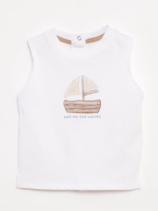 Singlet met bootprint
