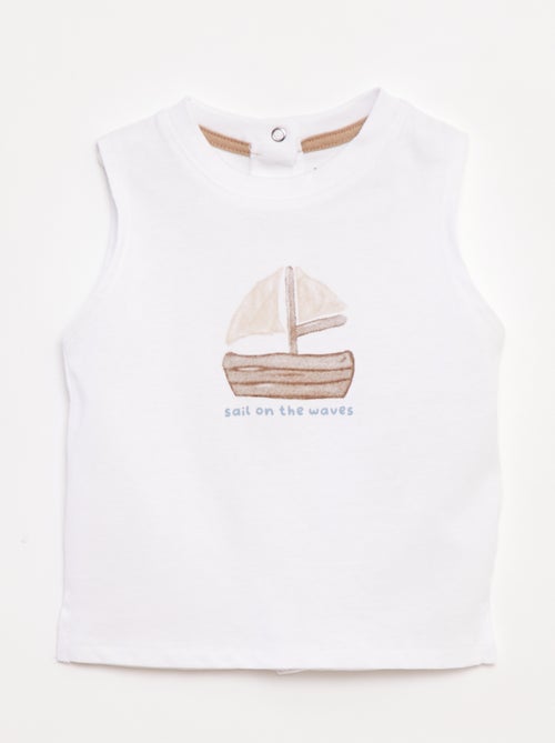 Singlet met bootprint - Kiabi