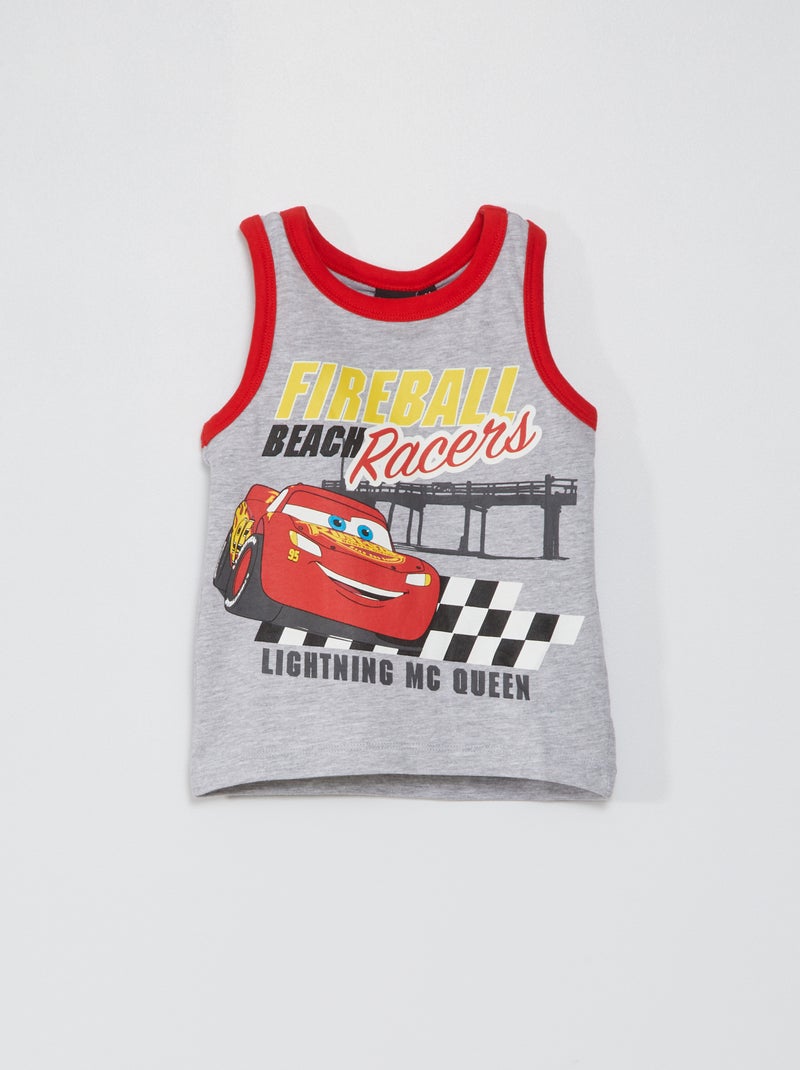 Singlet met Cars-print grijs - Kiabi