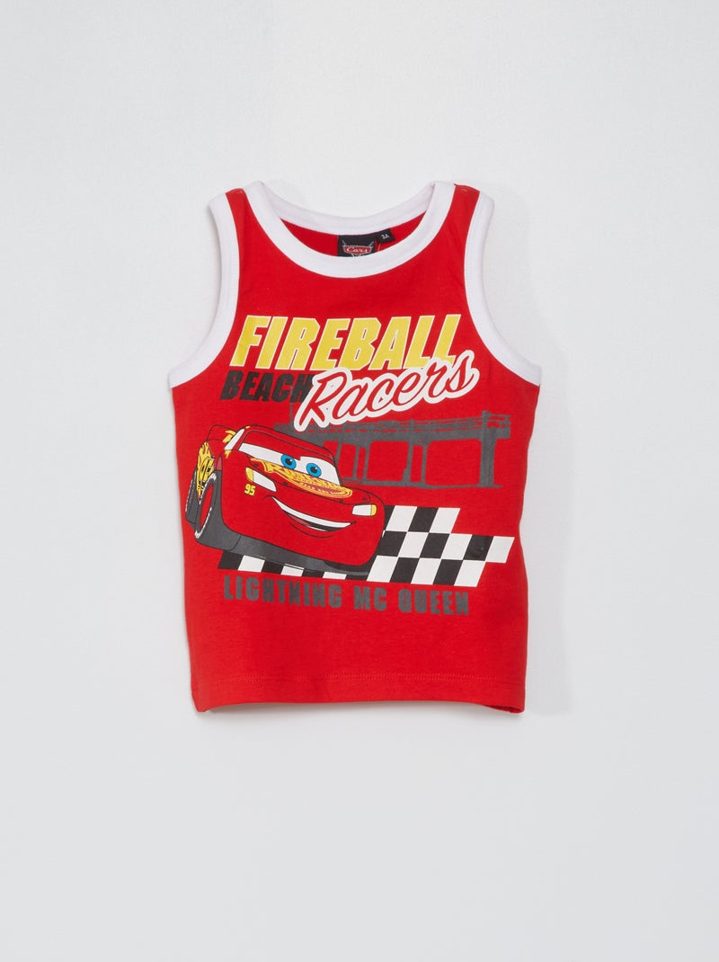 Singlet met Cars-print rood - Kiabi