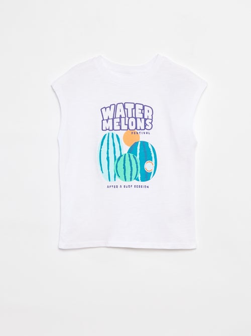 Singlet met print aan de voorzijde - Kiabi