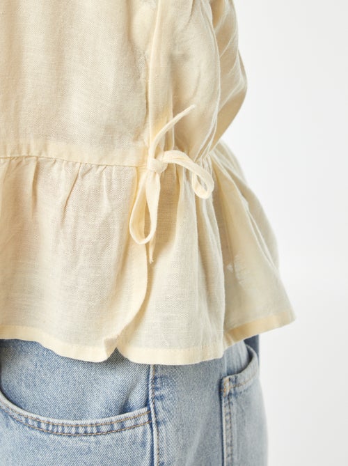 Singlet met spaghettibandjes en motiefje - Kiabi