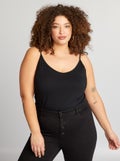 Singlet met spaghettibandjes zwart - Kiabi