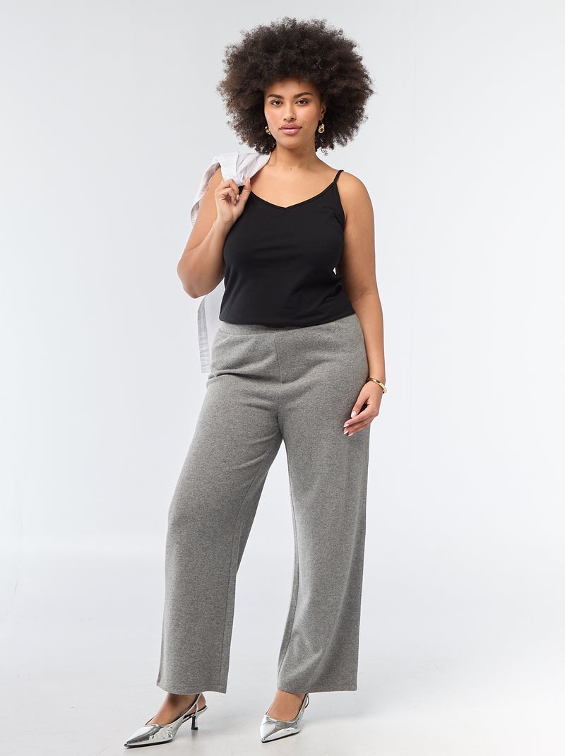 Singlet met spaghettibandjes zwart - Kiabi