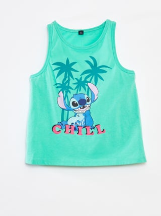 Singlet met 'Stitch'-print