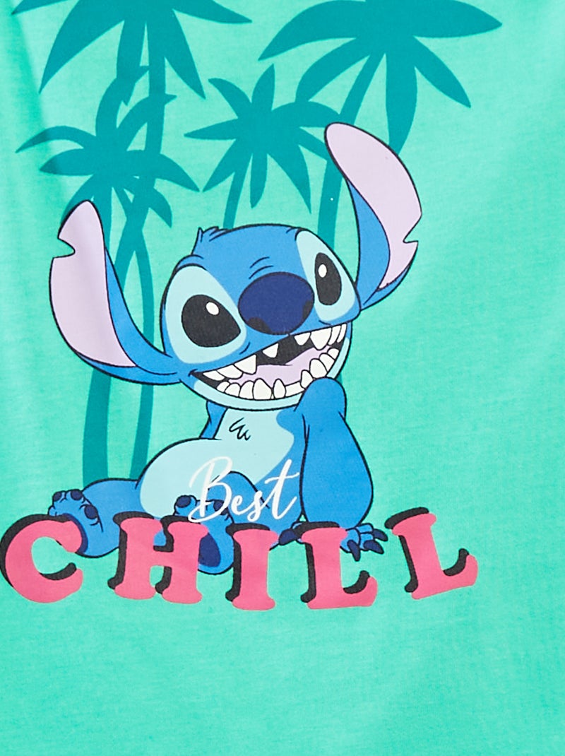 Singlet met 'Stitch'-print Groen - Kiabi