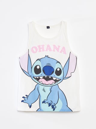 Singlet met 'Stitch'-print