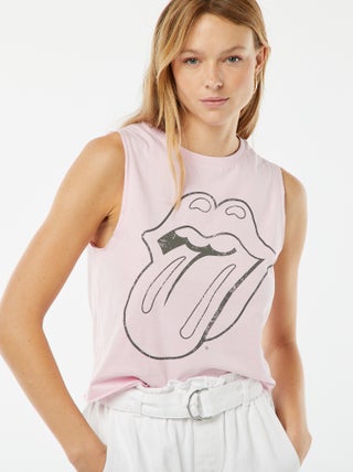 Singlet met The Rolling Stones-print