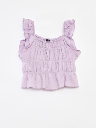 Singlet met wafeltextuur