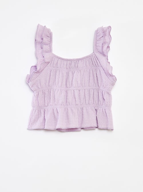 Singlet met wafeltextuur - Kiabi