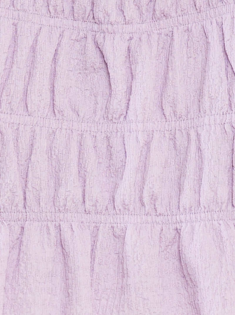 Singlet met wafeltextuur paars - Kiabi