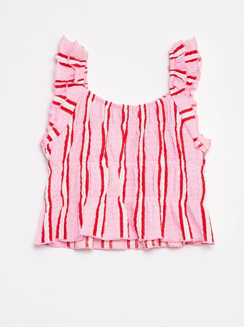 Singlet met wafeltextuur - Kiabi