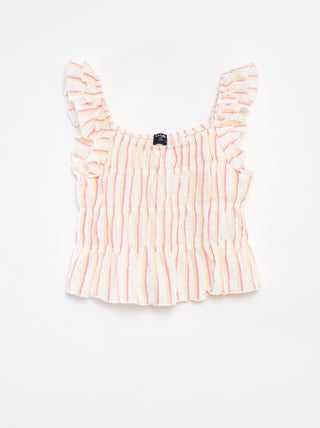 Singlet met wafeltextuur