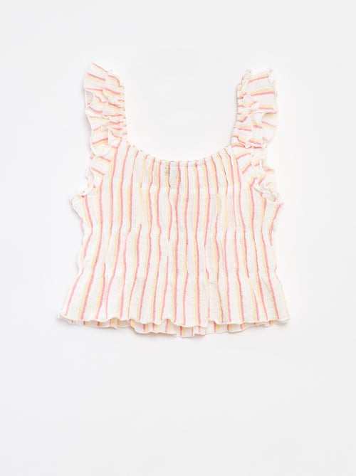Singlet met wafeltextuur - Kiabi
