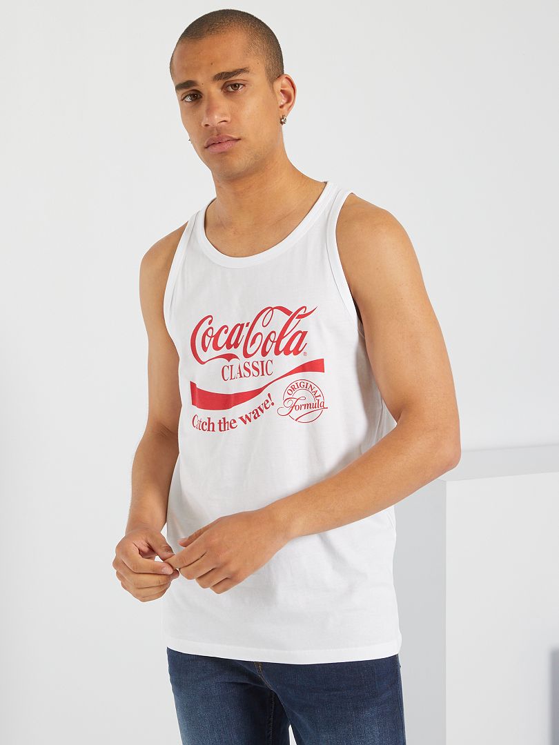 Singlet 'Produkt' 'Coca-Cola' wit - Kiabi