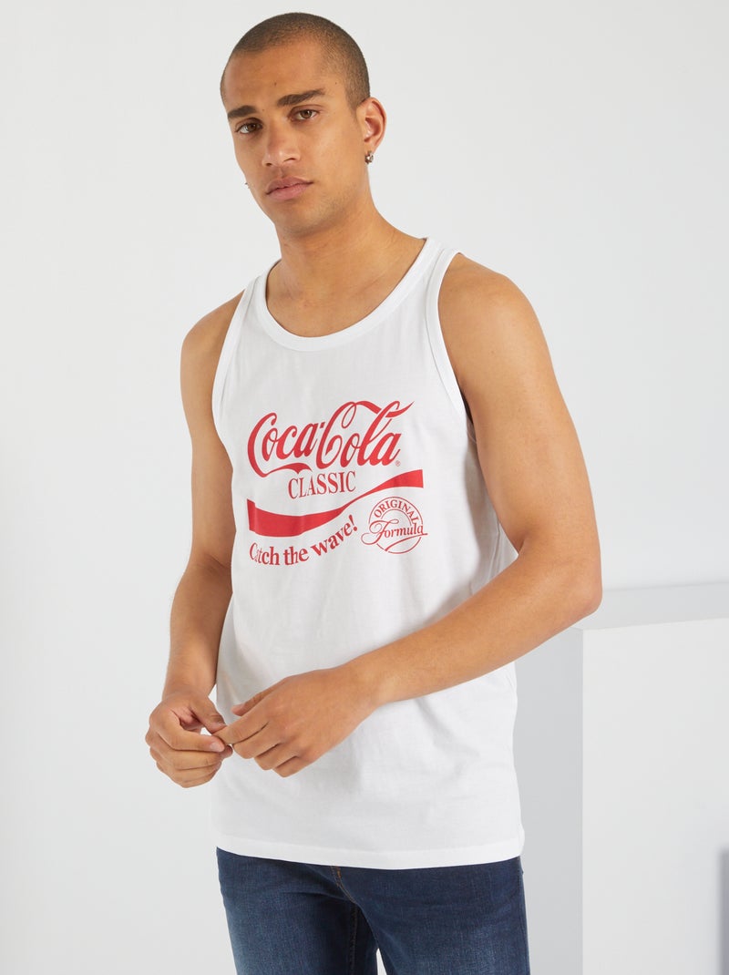Singlet 'Produkt' 'Coca-Cola' wit - Kiabi