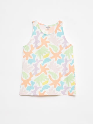 Singlet van jersey met print