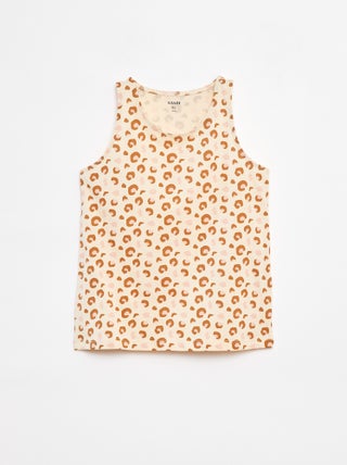 Singlet van jersey met print