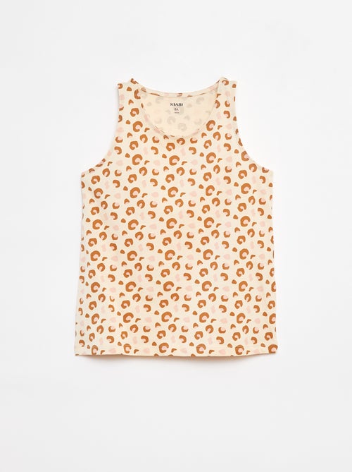 Singlet van jersey met print - Kiabi