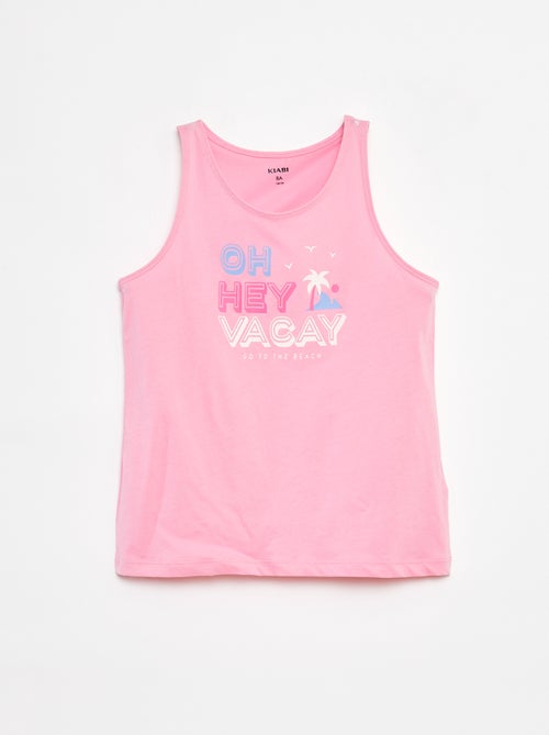 Singlet van jersey met print - Kiabi