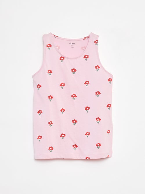 Singlet van jersey met print - Kiabi