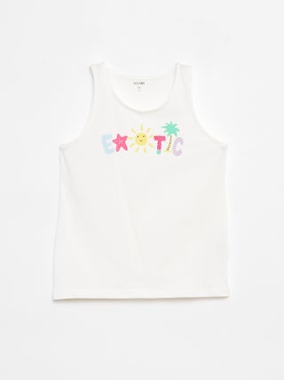 Singlet van jersey met print