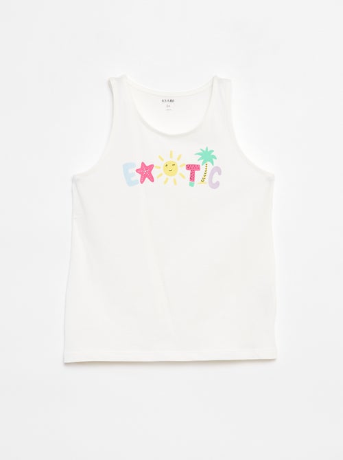 Singlet van jersey met print - Kiabi