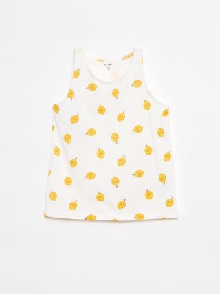 Singlet van jersey met print