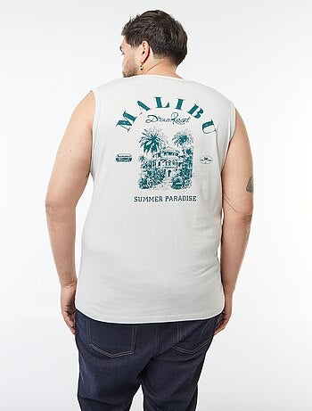 Singlet van jersey met recto/verso-print