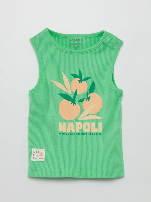 Singlet van ribtricot - 'Grafik Edition' - Kiabi