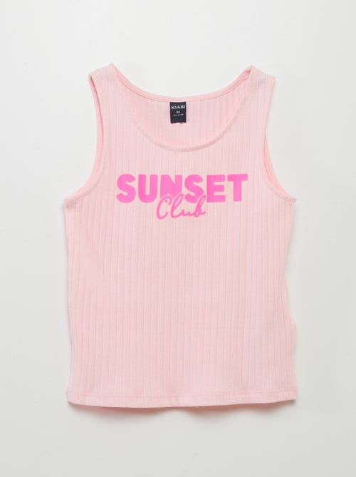 Singlet van ribtricot - Kiabi