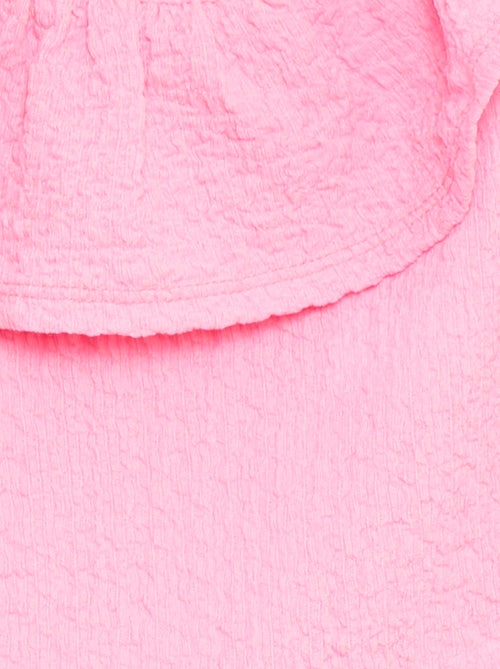 Singlet van stretchstof met wafeltextuur - Kiabi