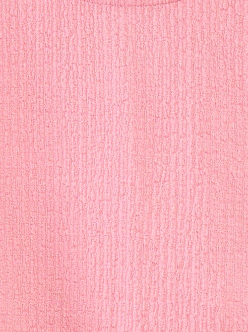 Singlet van tricot met wafeltextuur en motiefje - Kiabi