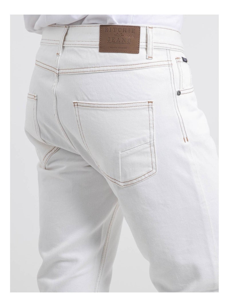 Siska rechte witte jeans Wit - Kiabi