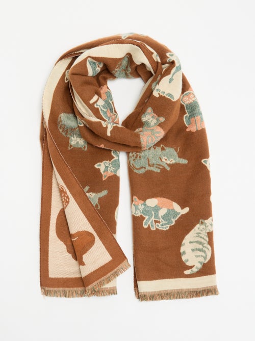 Sjaal met kattenprint - Kiabi Sjaal met kattenprint - Kiabi
