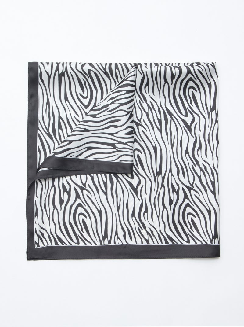 Sjaal met motieven Zwart - Kiabi