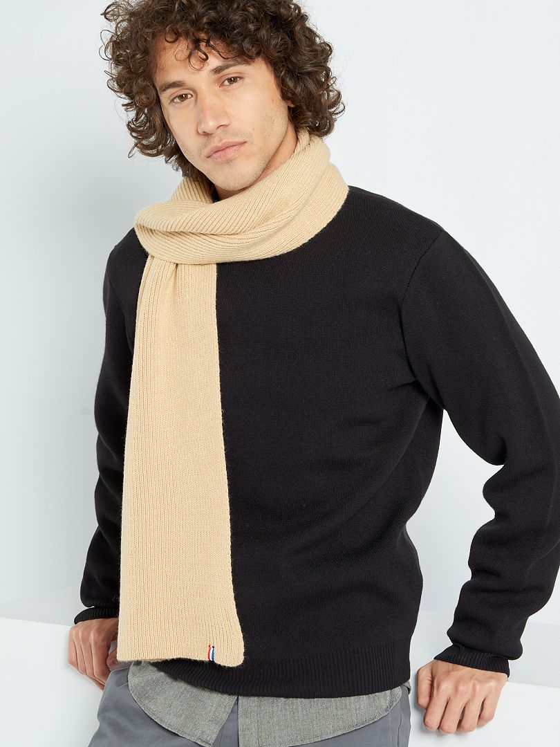 Sjaal van tricot 'Made in France' Beige - Kiabi