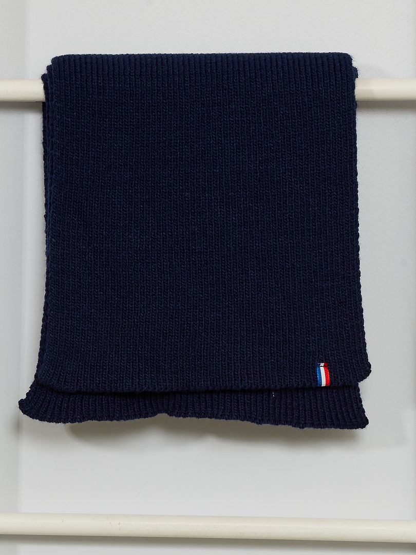 Sjaal van tricot 'Made in France' BLAUW - Kiabi