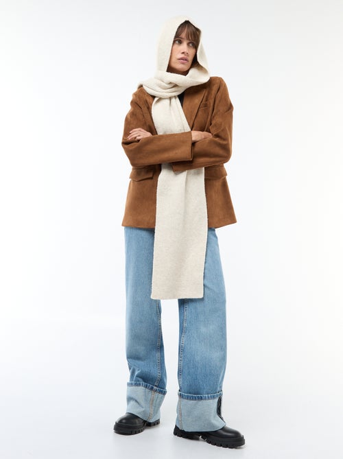 Sjaal van tricot met capuchon - Kiabi