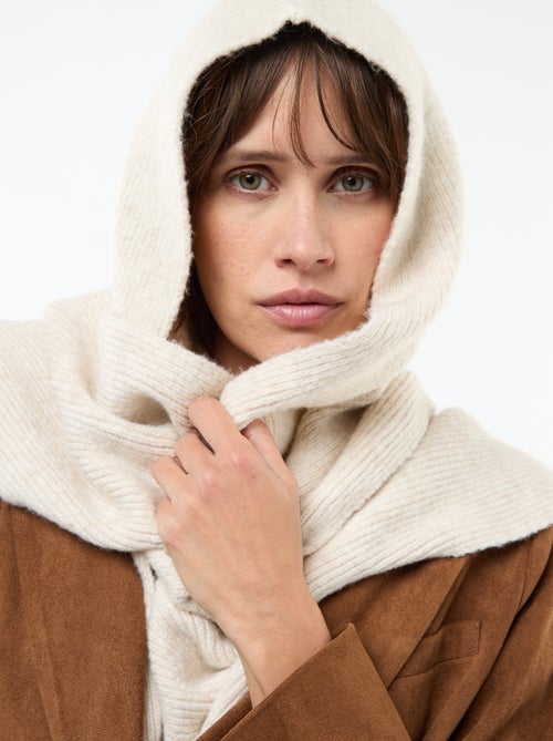 Sjaal van tricot met capuchon - Kiabi