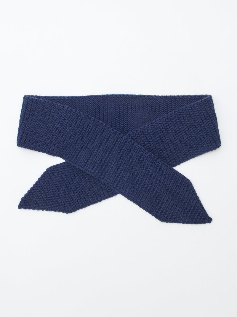 Sjaal van zwaar tricot in foulardmodel Blauw - Kiabi