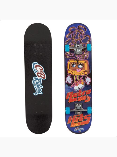 Skateboard en bois retro 80's avec axe en aluminium 79x20 cm cb riders - Kiabi