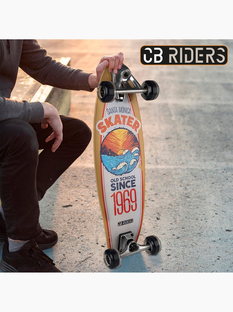 Skateboard enfant 4 roues noir 74 cm cb riders N/A - Kiabi