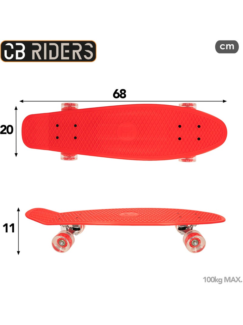 Skateboard enfant 4 roues rouge 68 cm cb riders N/A - Kiabi