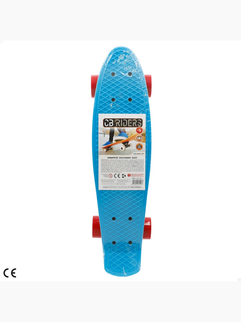 Skateboard met pvc-wielen 55 cm - blauw N.v.t. - Kiabi