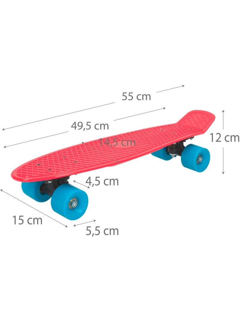Skateboard met pvc-wielen 55 cm - rood N.v.t. - Kiabi