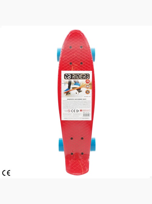 Skateboard met pvc-wielen 55 cm - rood - Kiabi Skateboard met pvc-wielen 55 cm - rood - Kiabi