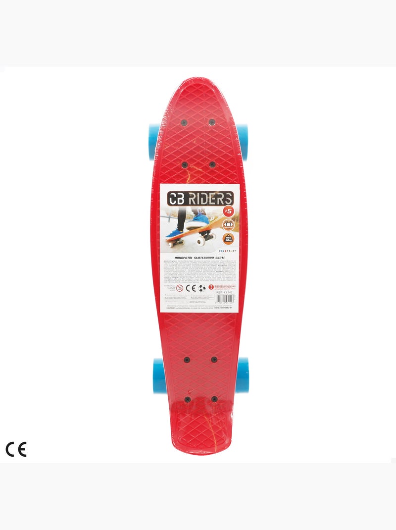 Skateboard met pvc-wielen 55 cm - rood N.v.t. - Kiabi