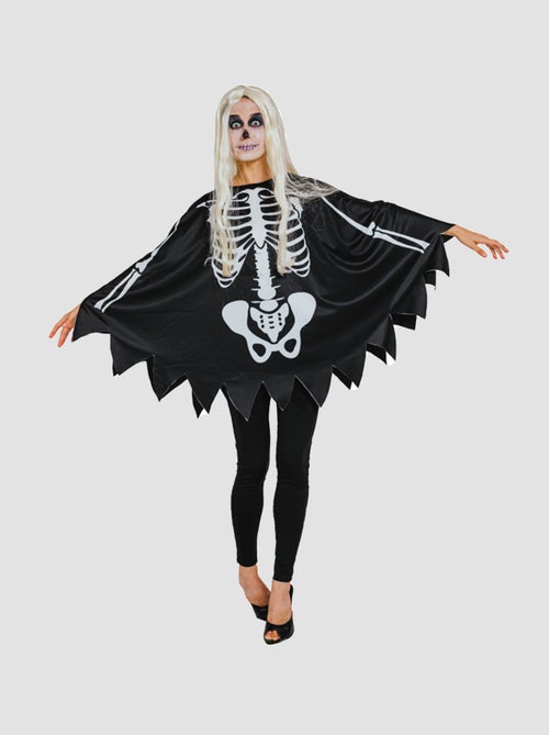 Skeletkostuum in ponchostijl - Kiabi