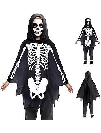 Skeletkostuum of poncho